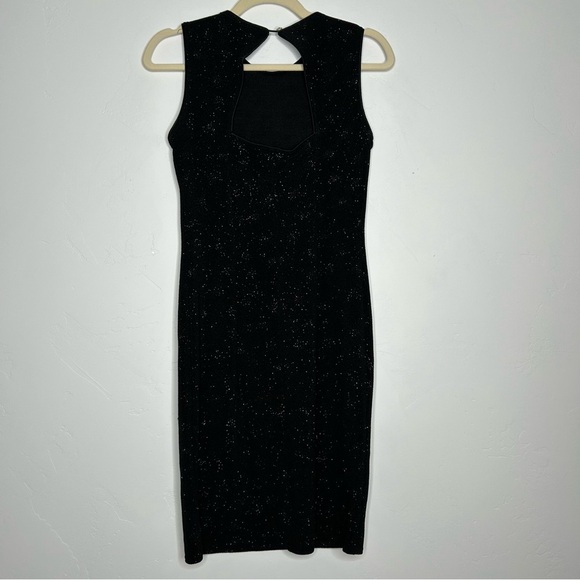 Vintage 90's Onyx Nite Black Glitter Sleeveless Mini Dress SZ 8 Practical Magic - Picture 2 of 12